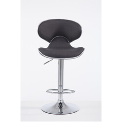 Justerbar barstol med rygstøtte fodstøtte og gasdrevet metalramme