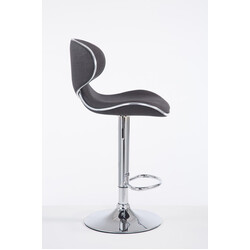 Justerbar barstol med rygstøtte fodstøtte og gasdrevet metalramme