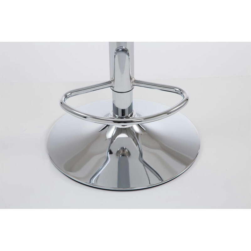 Justerbar barstol med rygstøtte fodstøtte og gasdrevet metalramme