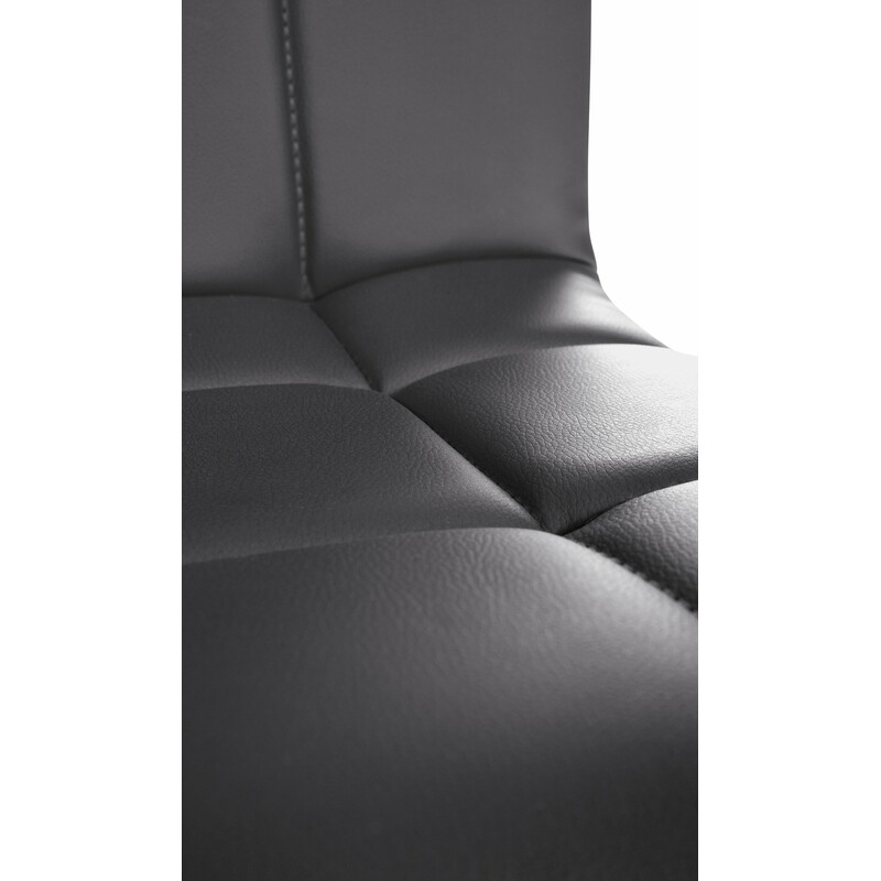 Elegant lænestol i kunstlæder med højdejustering 360° rotation og metalramme