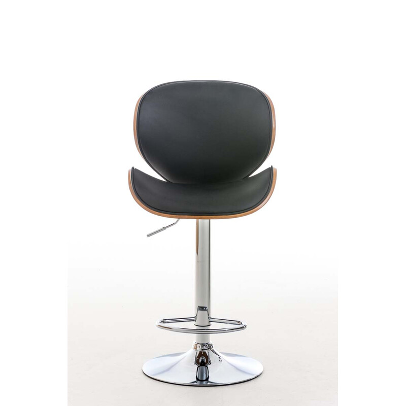 Stilfuld højdejusterbar barstol med kunstlæder kromben og 360° drejbart sæde