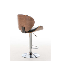 Stilfuld højdejusterbar barstol med kunstlæder kromben og 360° drejbart sæde