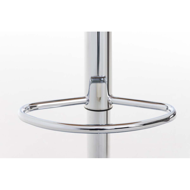 Stilfuld højdejusterbar barstol med kunstlæder kromben og 360° drejbart sæde