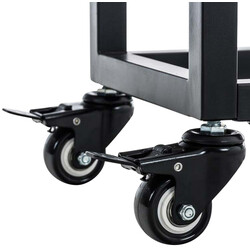 Elegant hjulbaseret brændeholder til pejs i rustfrit stål flere størrelser