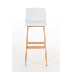 Hover natura barstol med høj ryg og 4-benet bøgetræ ramme