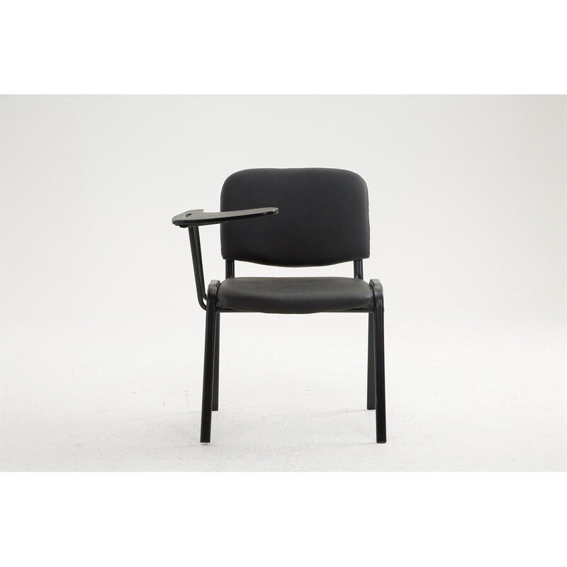 Ken-stol med sammenklappeligt bord sort metalramme polstret sæde