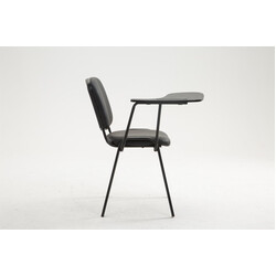 Ken-stol med sammenklappeligt bord sort metalramme polstret sæde