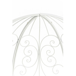 Halvpavillon i jern med bænk pulverlakeret til klatreplanter