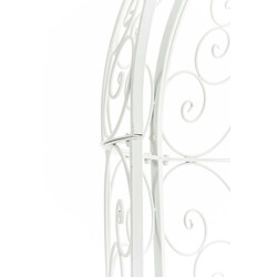 Halvpavillon i jern med bænk pulverlakeret til klatreplanter