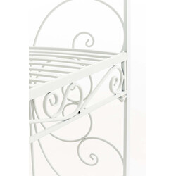 Halvpavillon i jern med bænk pulverlakeret til klatreplanter