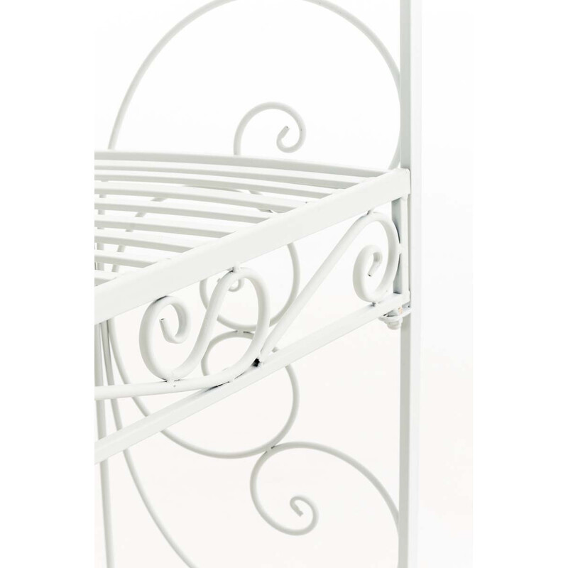 Halvpavillon i jern med bænk pulverlakeret til klatreplanter