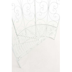 Halvpavillon i jern med bænk pulverlakeret til klatreplanter