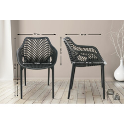 Air XL sammenklappelig stol med ergonomisk ryg UV‑bestandig stabelbar