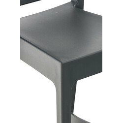 Maya barstol med høj ryg stabelbar udendørs 75 cm sædehøjde