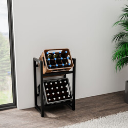 Elegant opbevaringsstativ til drikkekasser i rustfrit stål 2‑6 kasser