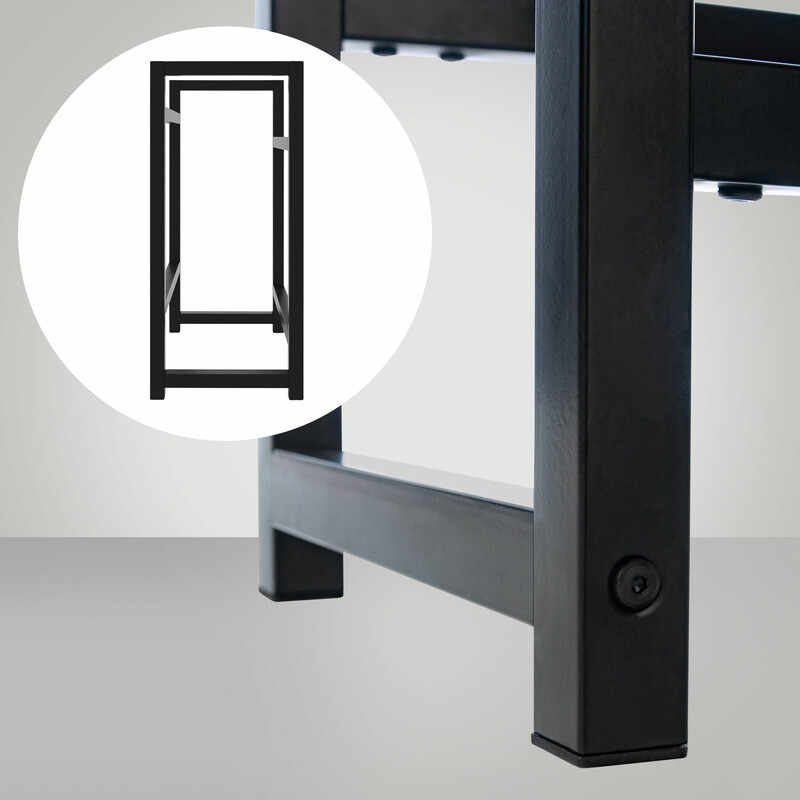 Elegant opbevaringsstativ til drikkekasser i rustfrit stål 2‑6 kasser