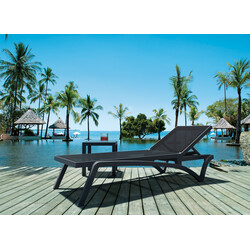 Pacific justerbar solstol med skjulte hjul UV‑bestandig komfortabel