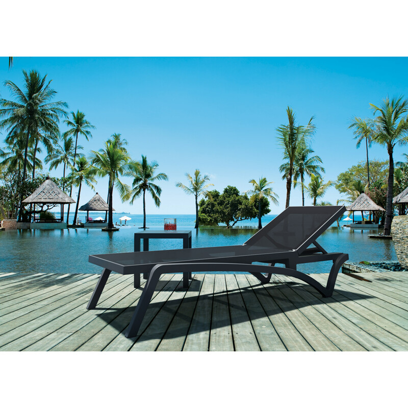 Pacific justerbar solstol med skjulte hjul UV‑bestandig komfortabel