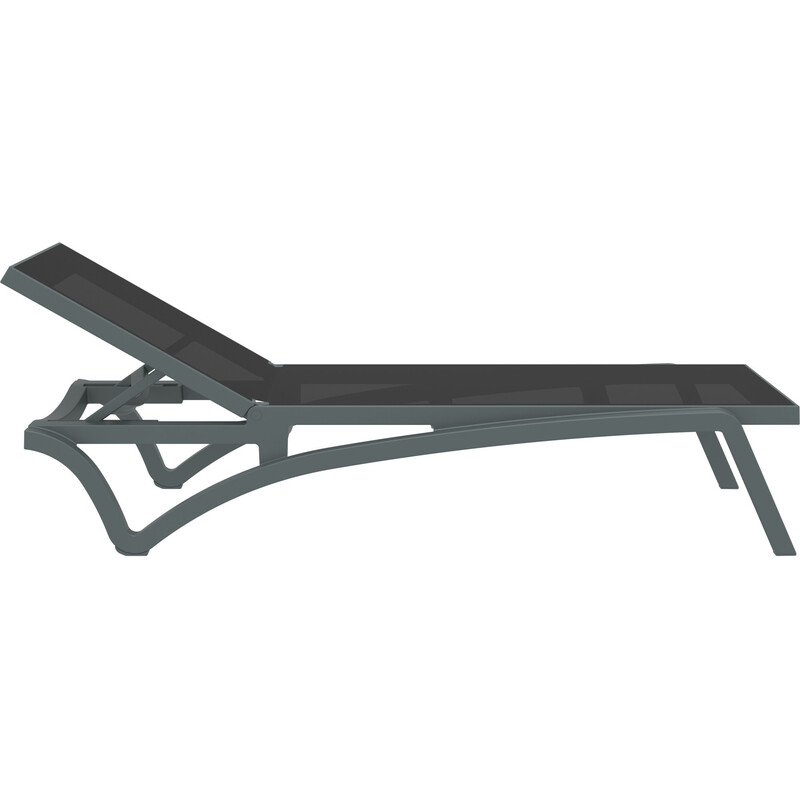 Pacific justerbar solstol med skjulte hjul UV‑bestandig komfortabel