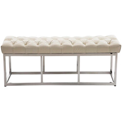 Amun-bænk med kunstlæder moderne og robust 100-150 cm bred