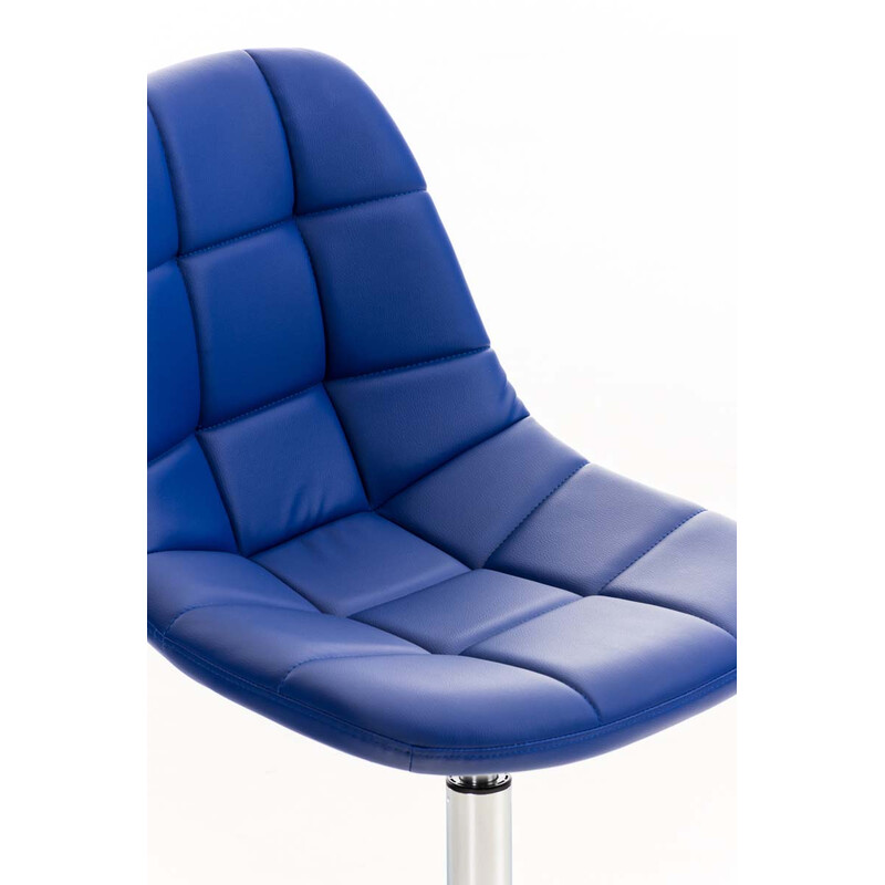 Emil roterende ergonomisk kunstlæderstol med komfortabel 360-graders kromfod