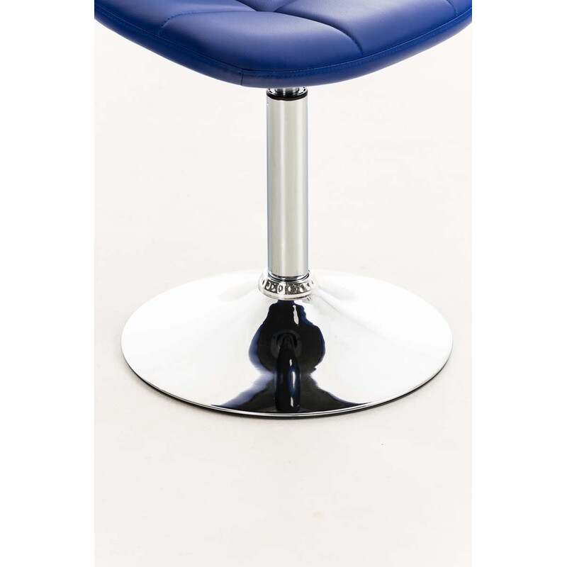 Emil roterende ergonomisk kunstlæderstol med komfortabel 360-graders kromfod