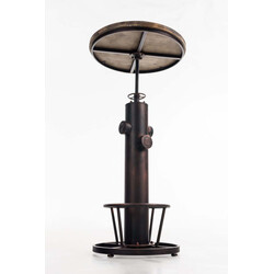 Ruhr-seisomapöytä industrielt højdejusterbart ståbord med fyrretræsplade pulvermalet metalramme