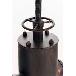 Ruhr-seisomapöytä industrielt højdejusterbart ståbord med fyrretræsplade pulvermalet metalramme