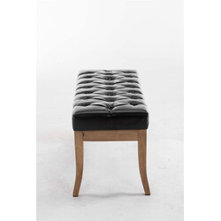 Stilfuld chesterfield bænk i kunstlæder 3 størrelser 100-150 cm