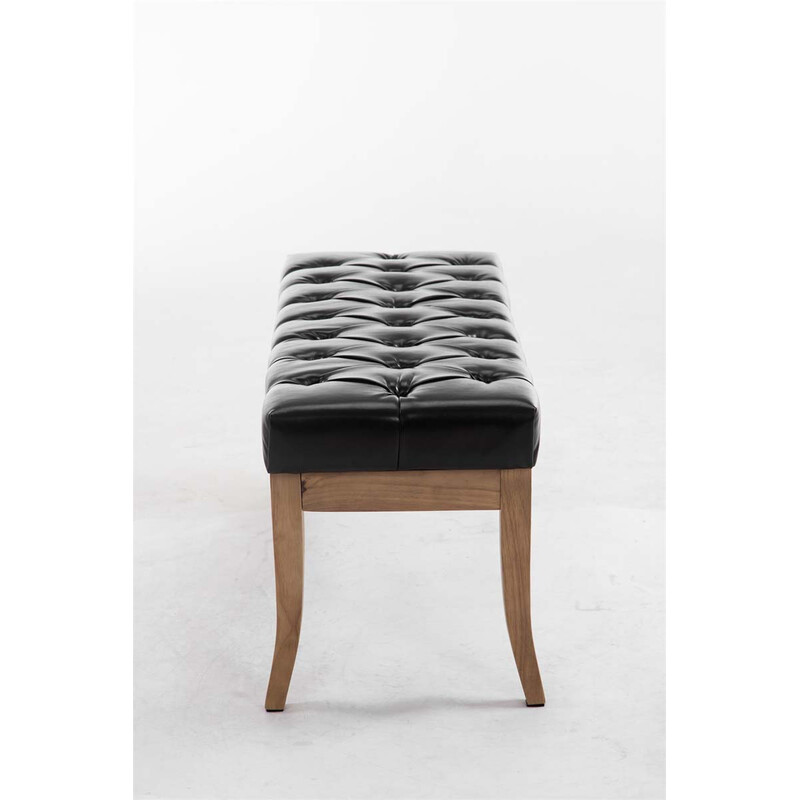 Stilfuld chesterfield bænk i kunstlæder 3 størrelser 100-150 cm