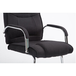 Ergonomisk frit bevægelig gæstestol i høj kvalitet stof 180 kg