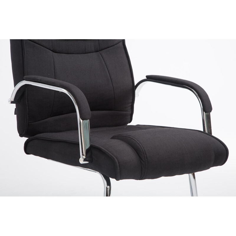 Ergonomisk frit bevægelig gæstestol i høj kvalitet stof 180 kg