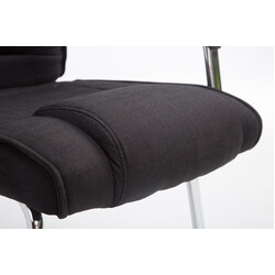 Ergonomisk frit bevægelig gæstestol i høj kvalitet stof 180 kg