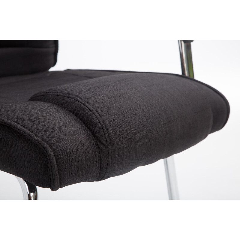 Ergonomisk frit bevægelig gæstestol i høj kvalitet stof 180 kg