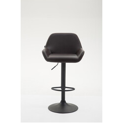 Moderne justerbar barstol i kunstlæder med gasløft og fodstøtte