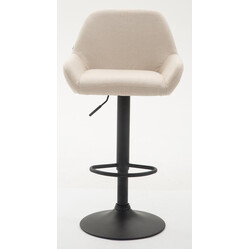 Moderne justerbar barstol med polstret sæde rygstøtte og metalramme