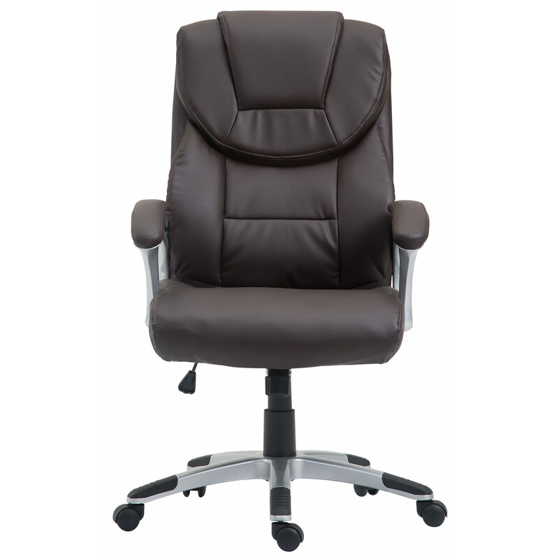 Ergonomisk kontorstol i kunstlæder med vippefunktion justerbar højde og 360° drejning