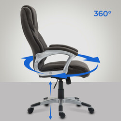 Ergonomisk kontorstol med vipemekanisme, højdejustering, 360° rotation og stof
