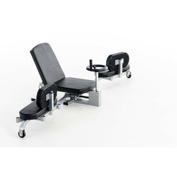 Justerbart spagatapparat med trinløs drejemekanisme polstret sæde og justerbar ryglænke