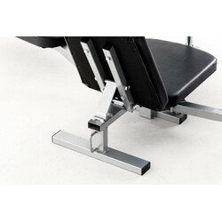 Justerbart spagatapparat med trinløs drejemekanisme polstret sæde og justerbar ryglænke