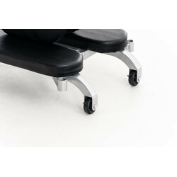 Justerbart spagatapparat med trinløs drejemekanisme polstret sæde og justerbar ryglænke