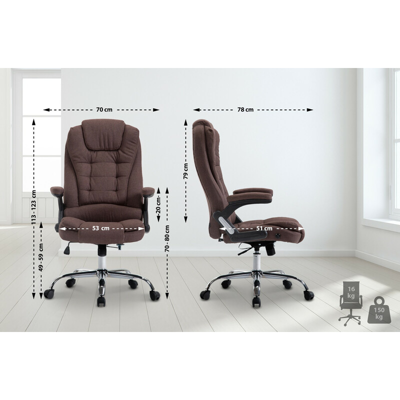 XL kontorstol Thor ergonomisk med høj ryg og vippefunktion 150 kg