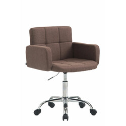 Los Angeles arbejdsstol med stof justerbar højde og 5 hjul