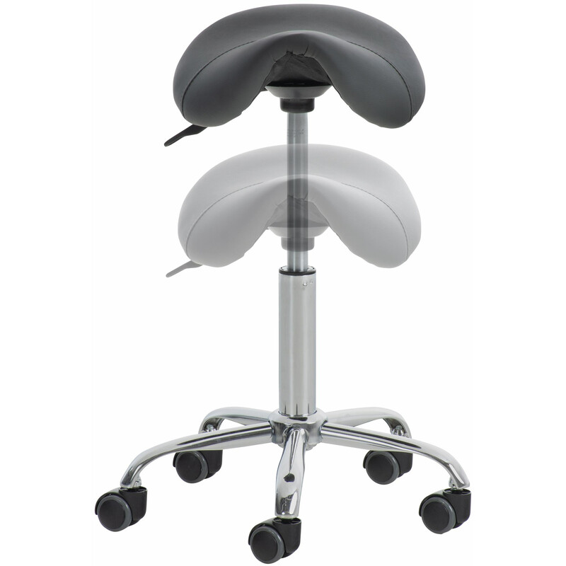 Ergonomisk sadelstol på hjul med justerbar højde til arbejde og hjem