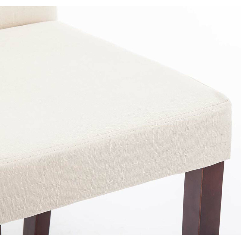 2 stilfulde Ina spisestole med behageligt stof og træramme