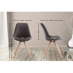 Rund spisestol i kunstlæder med pyökkitræ ramme komfortabel og robust