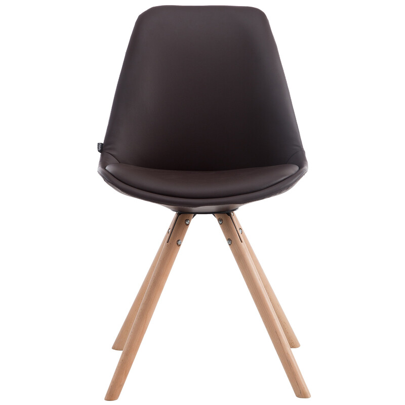 Rund spisestol i kunstlæder med pyökkitræ ramme komfortabel og robust