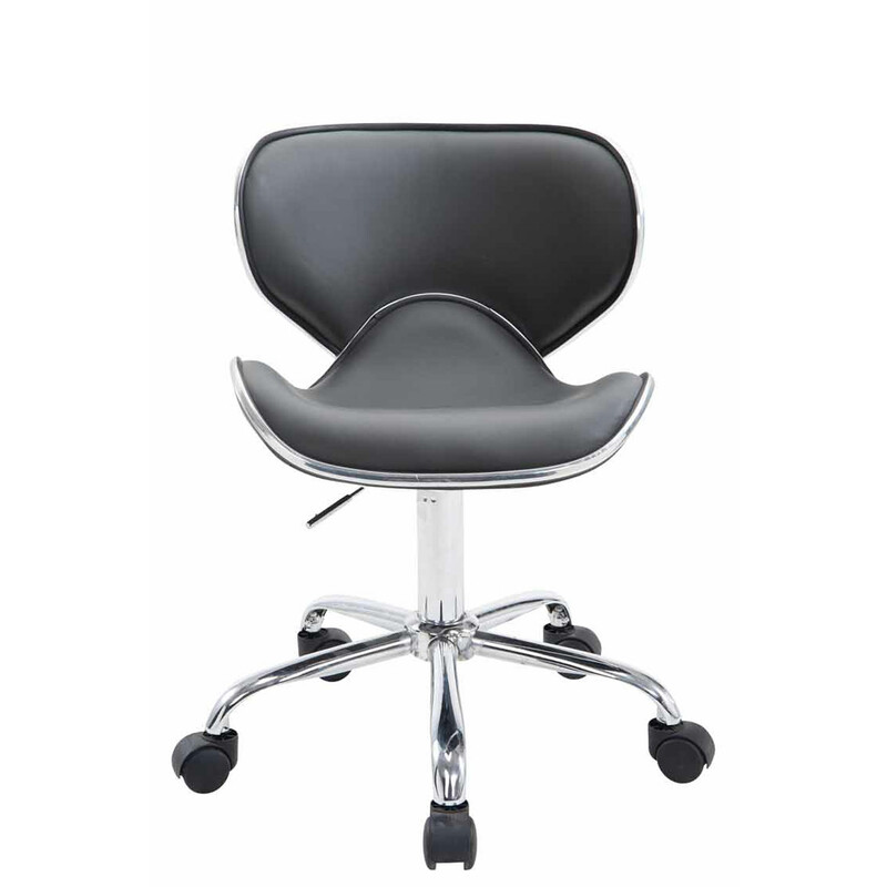 Ergonomisk kontorstol med hjul justerbar højde kunstlæder metalramme