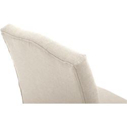 Elegant Chesterfield spisestol med armlæn polstring og polyesterbetræk