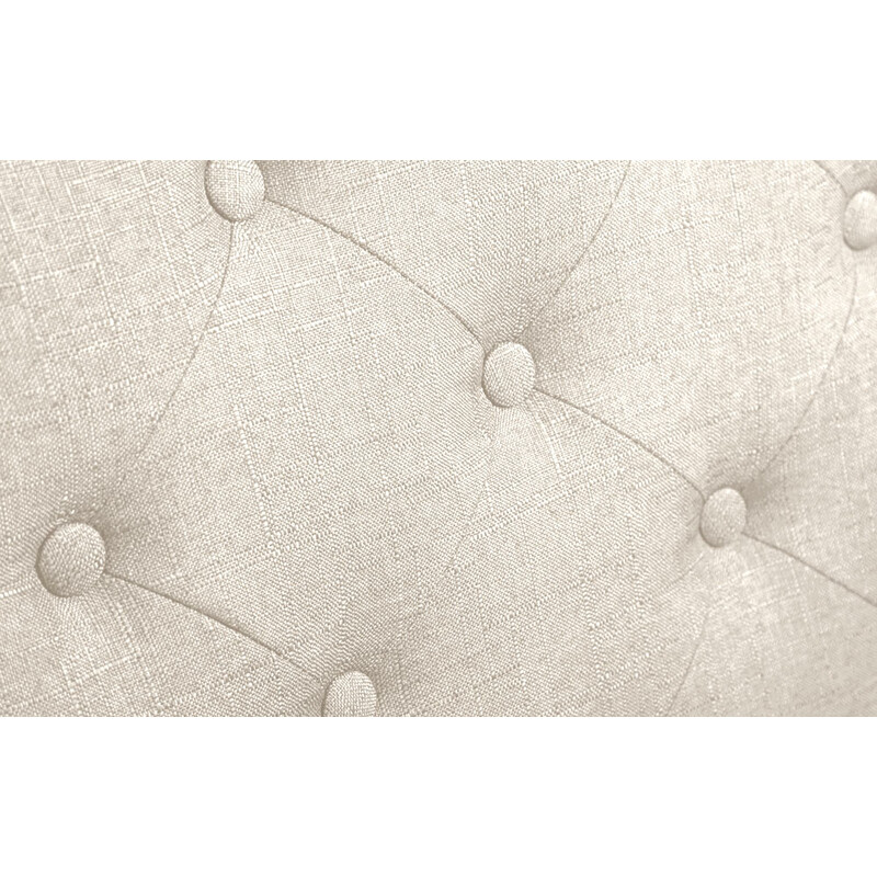 Elegant Chesterfield spisestol med armlæn polstring og polyesterbetræk